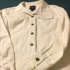 White jean jacket